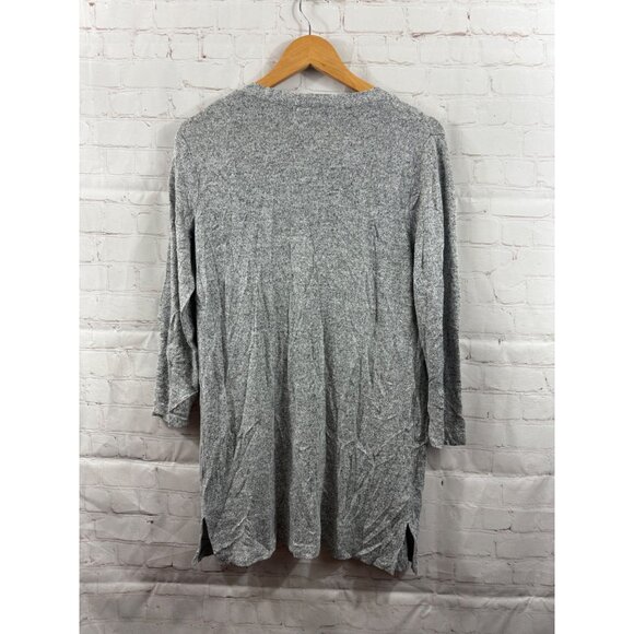 Old Navy Size Large Gray Open Front Cardigan Sweater Top Women Stylish Pockets - Picture 2 of 6